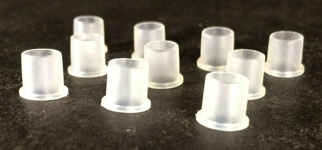 Lot of 10 Clear Plastic Pipe Hole Bushing Lamp Cord Protector For 1/8 IPS Pipe