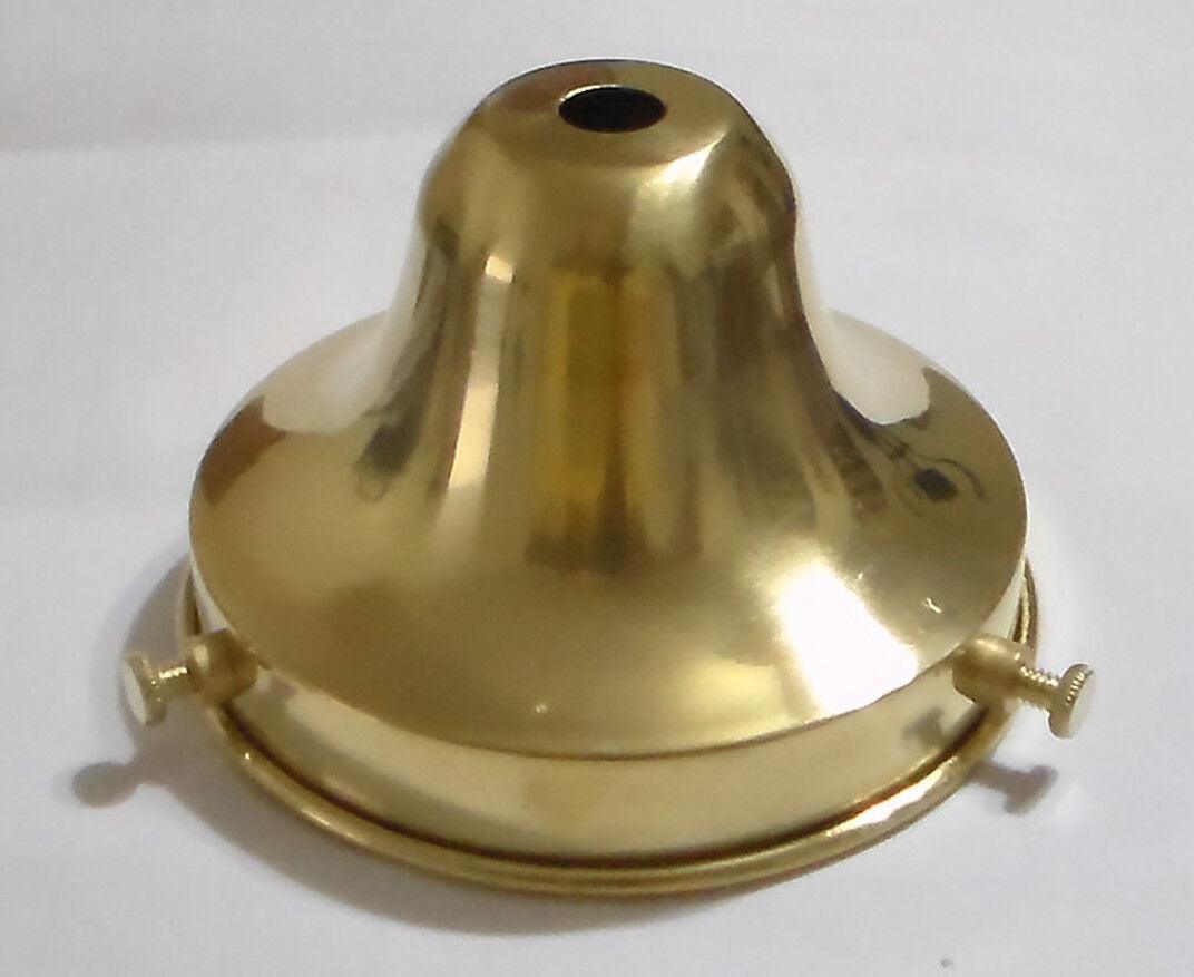 NEW 3 1/4" Fitter Unfinished Brass Fixture OIL Lamp Shade Holder Bell #SHH62U - Stone Door Lamps