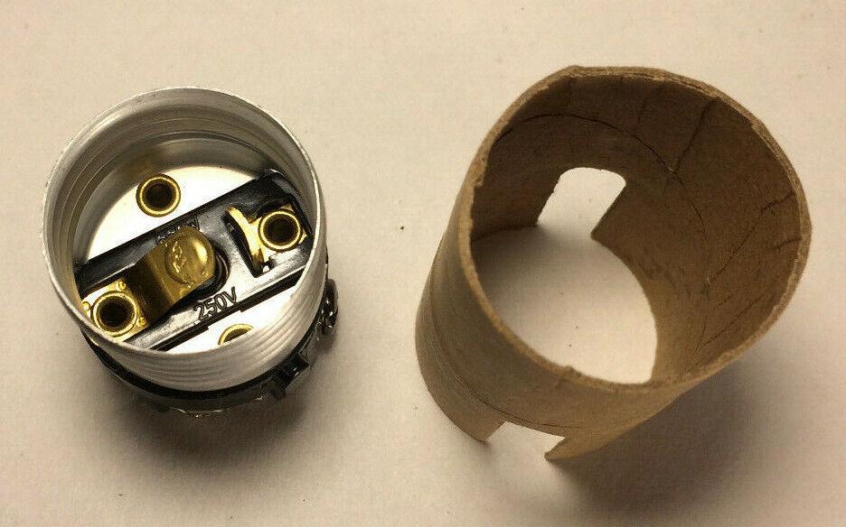 New Keyless 3 - Terminal Socket Interior With Insulator, Medium Base E26 #SO220i - Stone Door Lamps