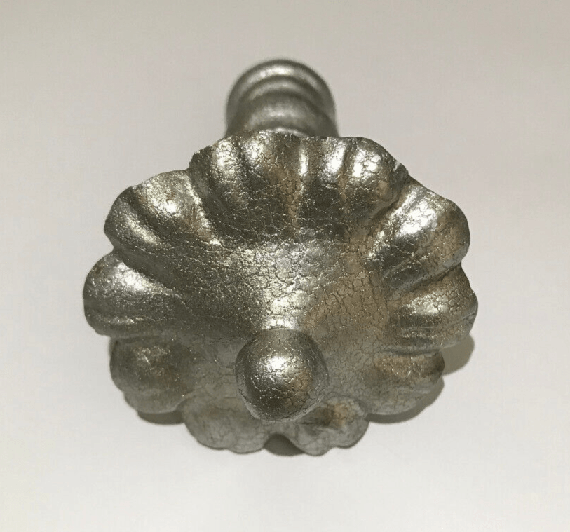 New 3 5/8" Large Royal Style Lamp Finial, Nickel Finish, 1/4 - 27F Tap, #RF035N - Stone Door Lamps