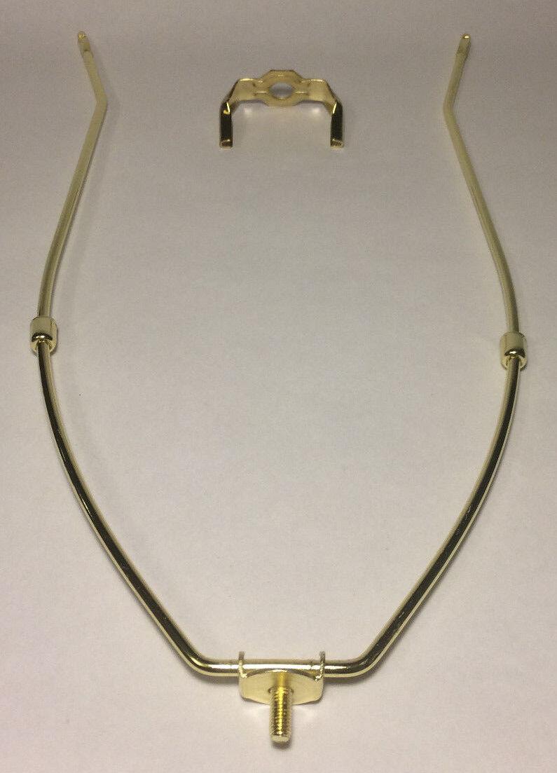 15" Brass Lamp HARP Shade Holder w/Base for Lamp Repair Regular Weight #HAR67 - Stone Door Lamps