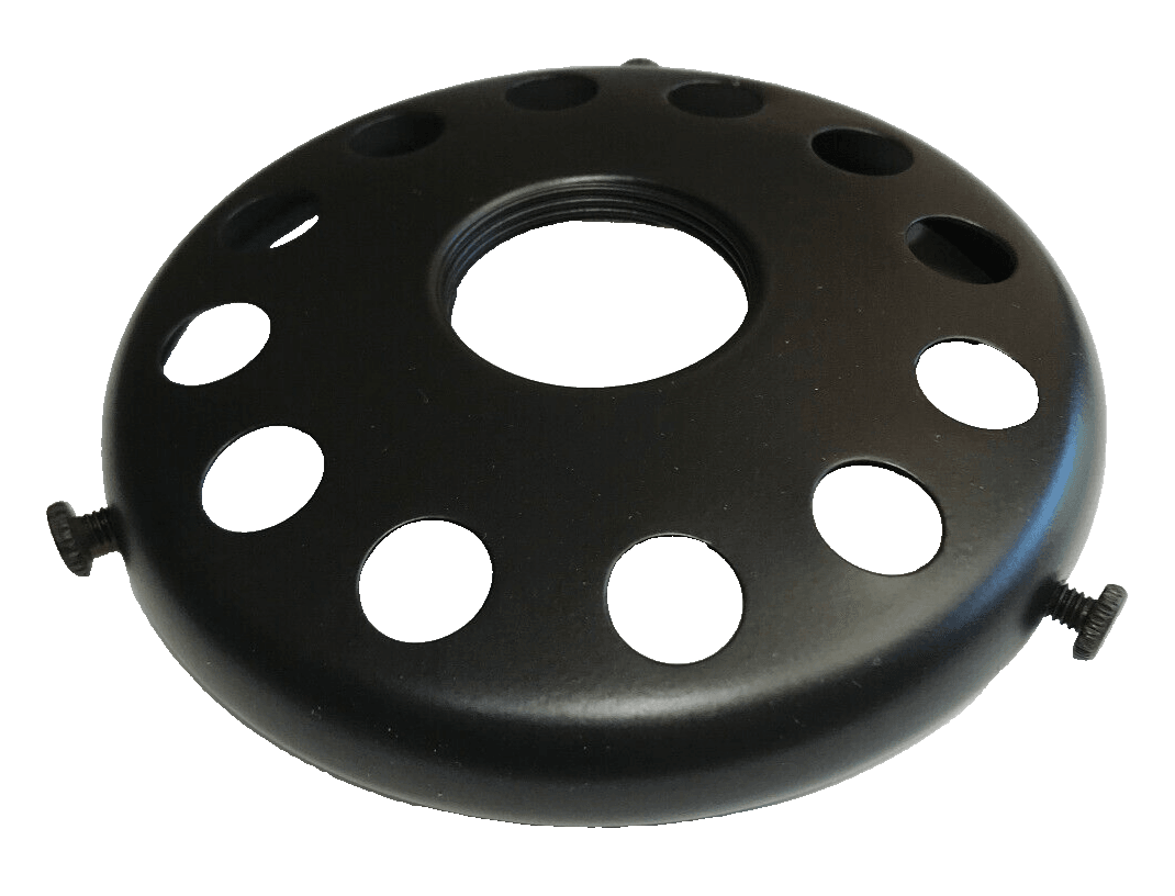 New 4" Fitter Solid Brass Screw On Uno Shade Holder, Satin Black Finish #SH728BK - Stone Door Lamps