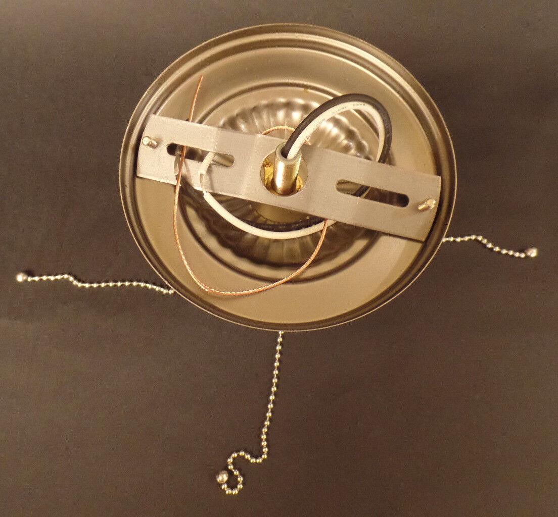 Steel Bead Chain Ceiling Light Fixture Hardware Set For 3 Hole Glass Shade #510S - Stone Door Lamps