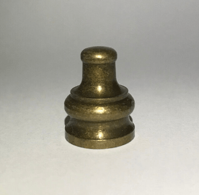 New 11/16" Height Antique Brass Pyramid Lamp Finial, 1/8F Tap(3/8") #BF966A - Stone Door Lamps