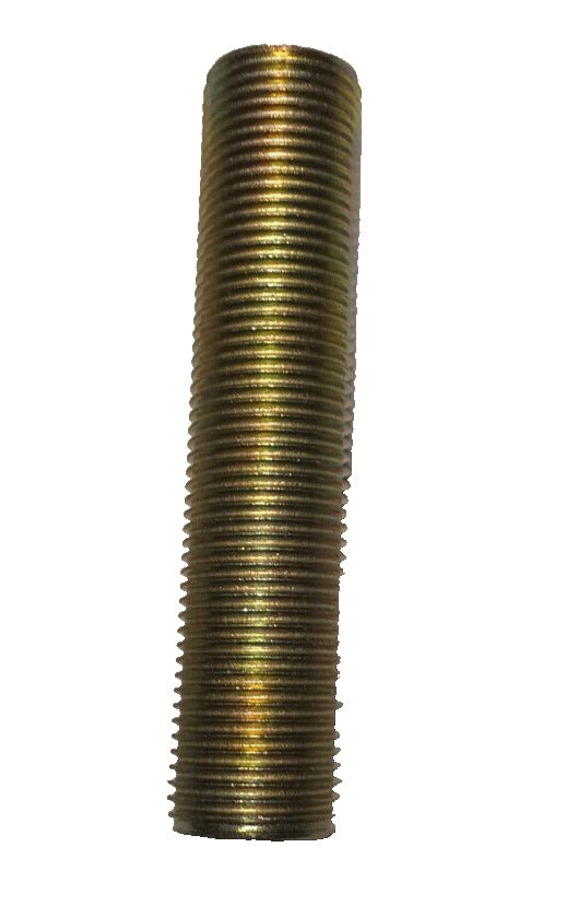 New Seamless 3", 3/8 IP Steel All Thread Zinc Plated Lamp Nipple 5/8" O.D. #342 - Stone Door Lamps