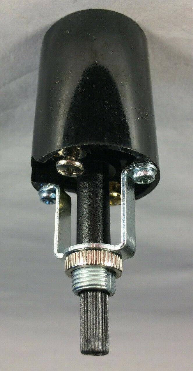 New High Heat Phenolic Bakelite On/Off Fixture Socket w/ Bottom Turn Knob Switch - Stone Door Lamps