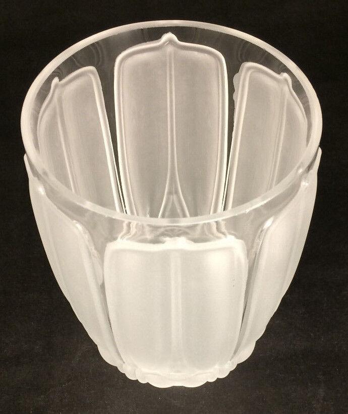 NEW 2 1/4" fitter Clear Frosted Frost Panel Glass Fixture Lamp Light Shade - Stone Door Lamps