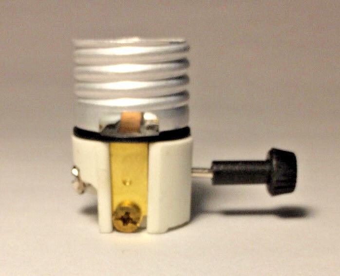 Standard Porcelain Turn Knob Lamp Socket Interior for 3 Way Light Bulb #SO207P - Stone Door Lamps