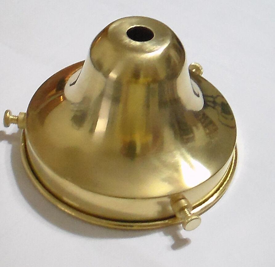 NEW 3 1/4" Fitter Unfinished Brass Fixture OIL Lamp Shade Holder Bell #SHH62U - Stone Door Lamps