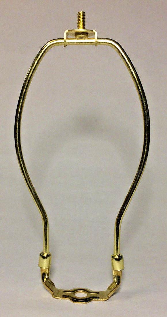 8" Heavy Duty Brass Plated Lamp Harp with Base Shade Holder #HAR42 - Stone Door Lamps