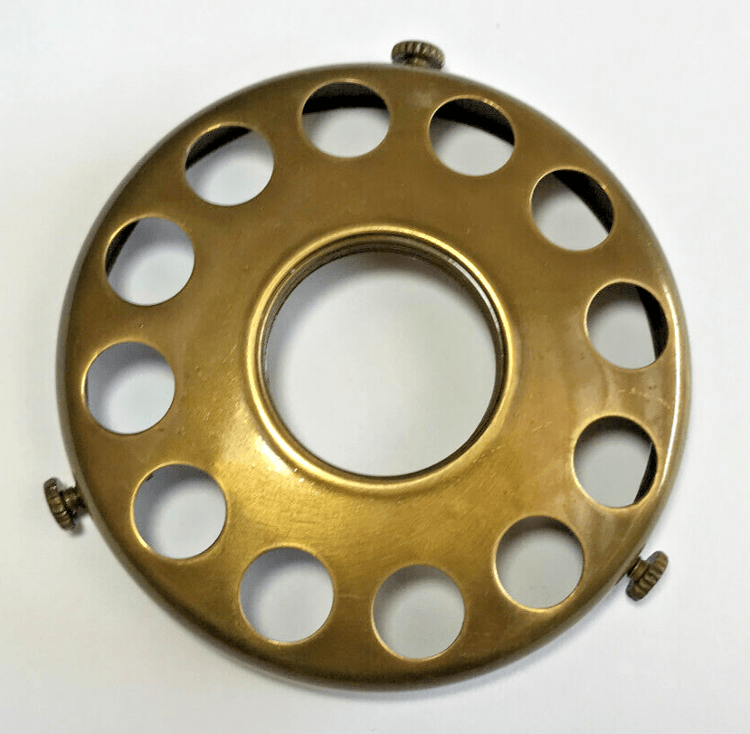 NEW 3 1/4" Fitter Screw - on Uno - type Shade Holder Antique Finish Brass #SH727A - Stone Door Lamps