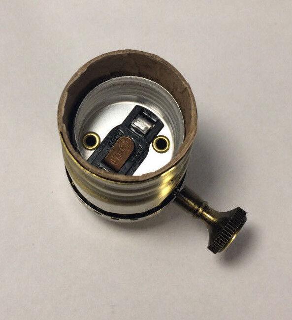 3 - Way Function Antique Solid Brass Industrial Style Turn Knob Lamp Socket SO273A - Stone Door Lamps