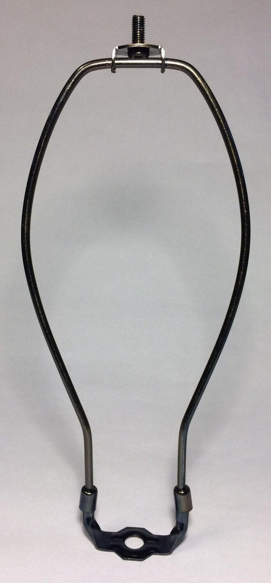 10" Brass Lamp HARP Shade Holder w/Base for Lamp Repair Antique Bronze Finish - Stone Door Lamps