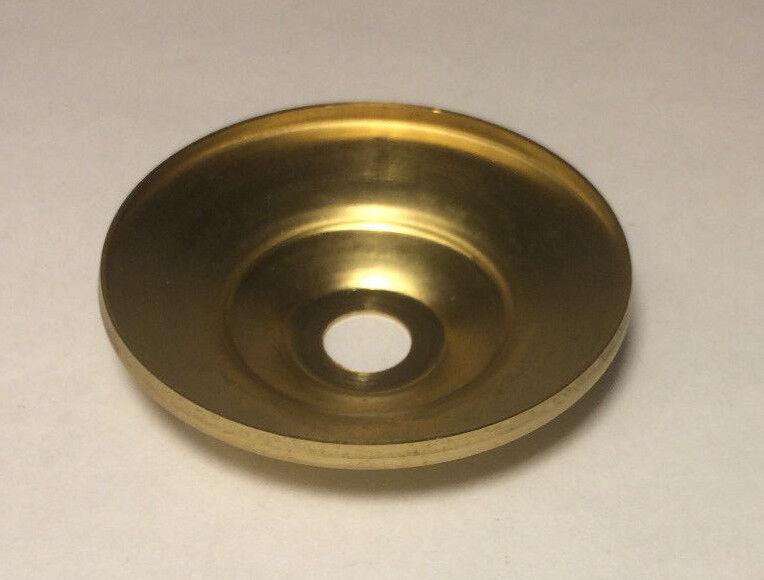 New 2 1/4" Solid Spun Brass Vase Cap,Vase Plate Lamp Cap Part, Unfinished Brass - Stone Door Lamps
