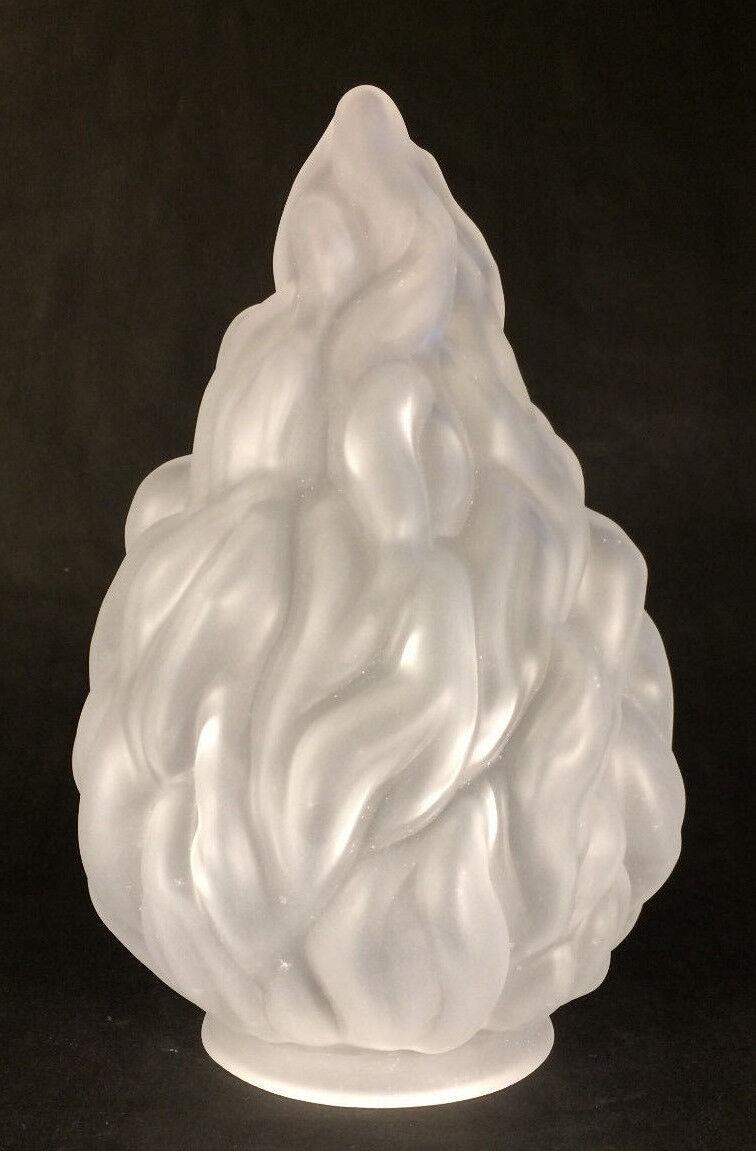 10" Satin Crystal Stalactite Glass Pendant Lamp Flame Shade