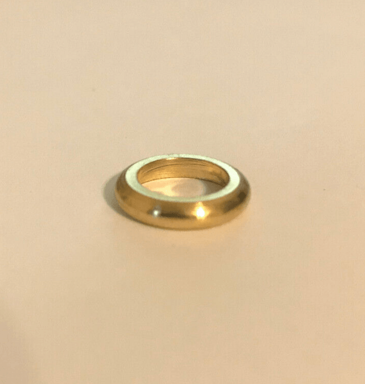 New 5/8" Unfinished Turned Brass Seating Ring, Check Ring, 1/8 IP Slip, #SR520U - Stone Door Lamps