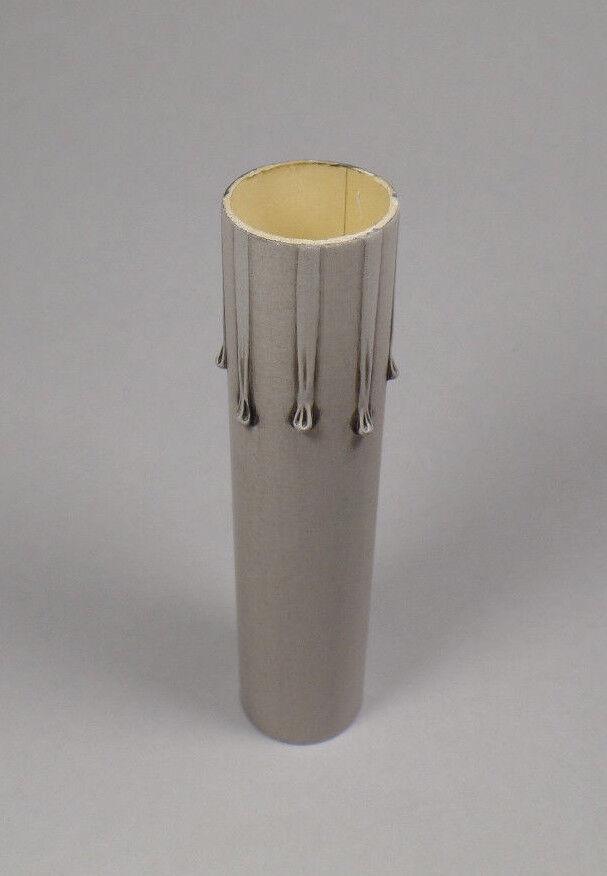 4" Silver Leaf Paper Board Candle Chandelier Lamp Socket Cover Candelabra CC979K - Stone Door Lamps