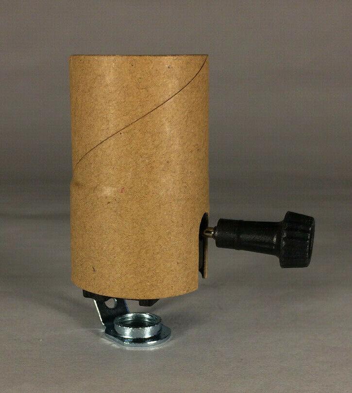 New On/Off Turn Knob Lamp Socket Interior w/ 1/8F Hickey & Paper Insulator 110i - Stone Door Lamps