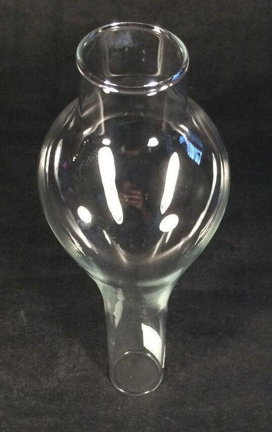 1 1/2" x 8" Clear Glass Lamp Chimney Wiena Bulge for Gem Artic & 0 Hornet burner - Stone Door Lamps