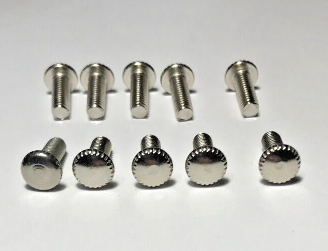 New Lot Of 10 Steel 1/2" Long Nickel Plated Finish Thumbhead Screws 8/32 Thread - Stone Door Lamps