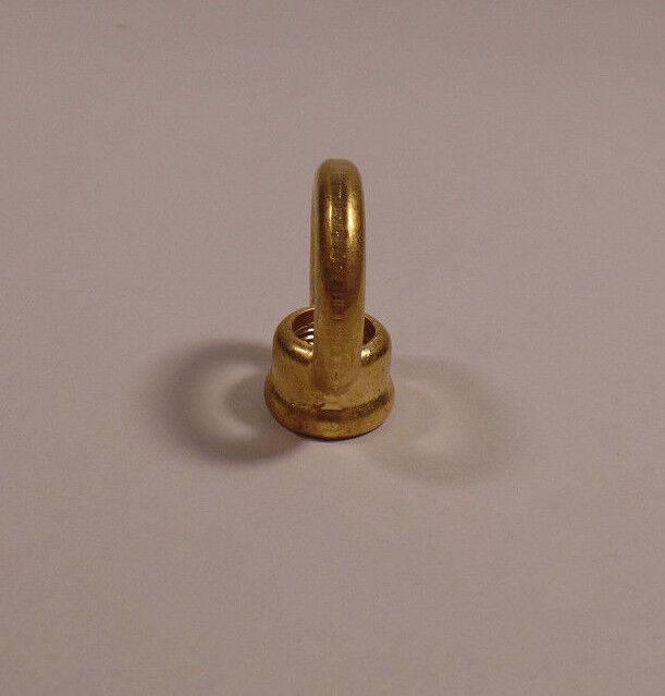 New 1" Unfinished Cast Brass Loop Lamp Part With Wire Way, 1/8F Tap #BL954U - Stone Door Lamps