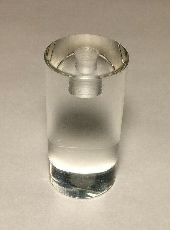New Clear Acrylic Cylinder Shaped Lamp Harp Finial, 2 1/16" ht., 1" dia. #LF227