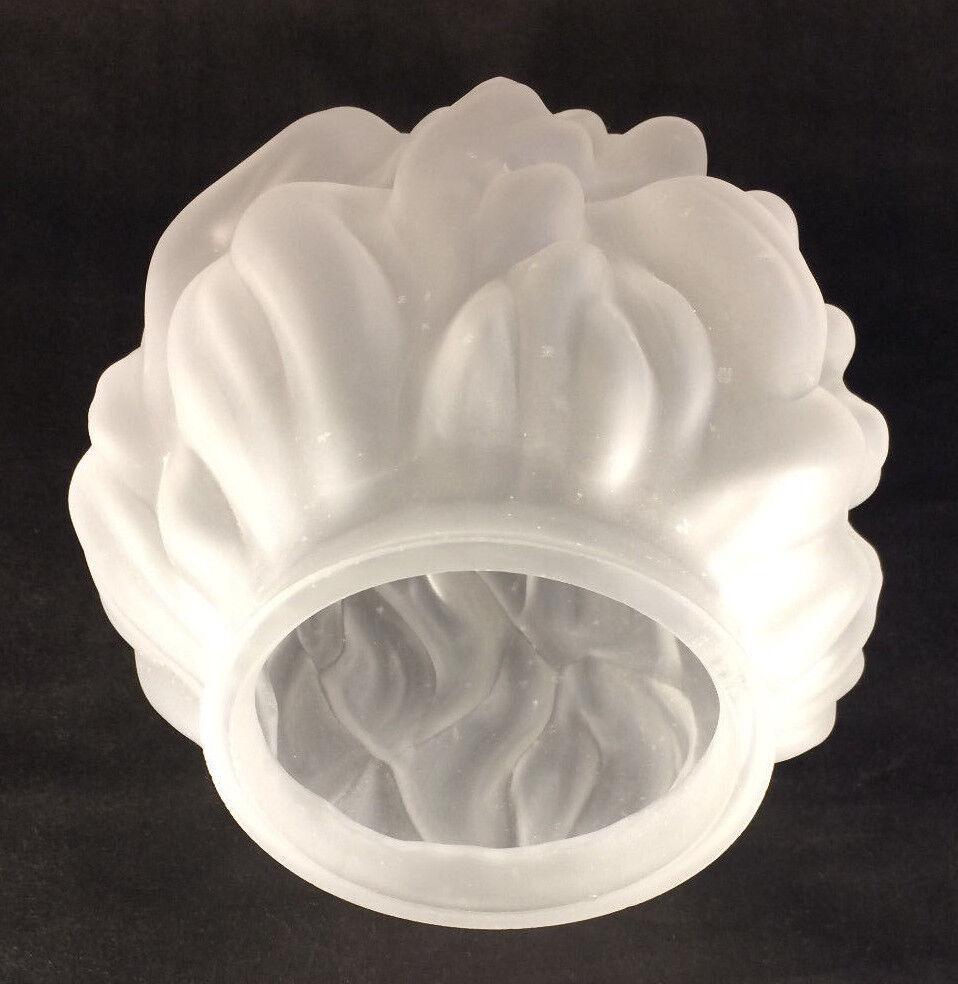 Satin Crystal Stalactite Glass Lamp Flame Shade 4" Fitter