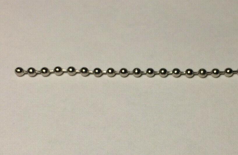 New #6 Nickel Beaded Chain For Lamp Sockets & Ceiling Fans, Sold Per Ft. #BC600N - Stone Door Lamps