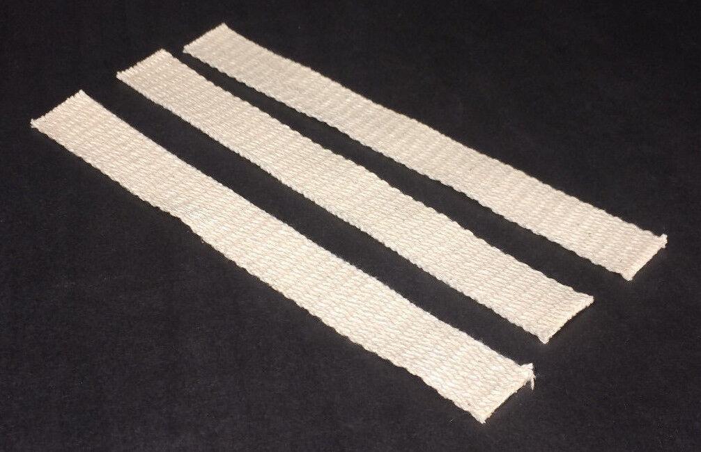 New 3 - pack Oil Lamp Wick For #2 Burner 1" x 8" Long Flat Cotton, USA Made,#WI913 - Stone Door Lamps