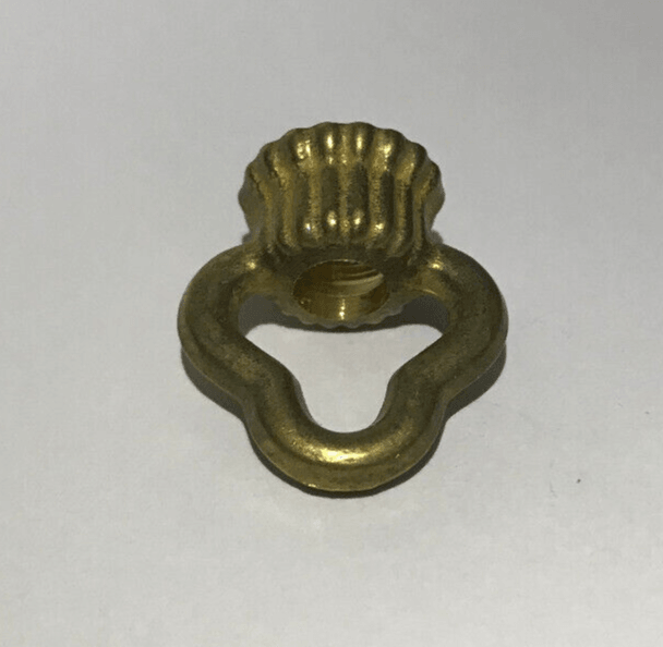 New 1" Unfinished Cast Brass Fixture Loop With Wire Way, 1/8F Tap(3/8") #BL986U - Stone Door Lamps