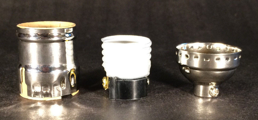New Brass Short Keyless Early Electric Industrial Style Nickel Lamp Socket #291N