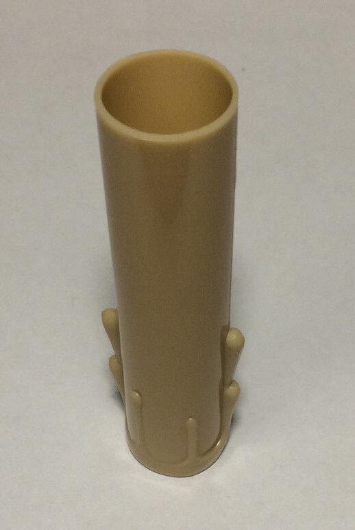 4" Beige Plastic with Drips Candelabra Candle Cover Chandelier Lamp Socket CC802 - Stone Door Lamps