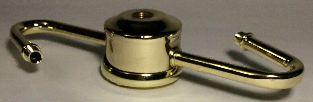 New S - Type 2 - Arm Lamp Cluster Body, Brass Plated Steel, 7 1/2" Across #LC408 - Stone Door Lamps
