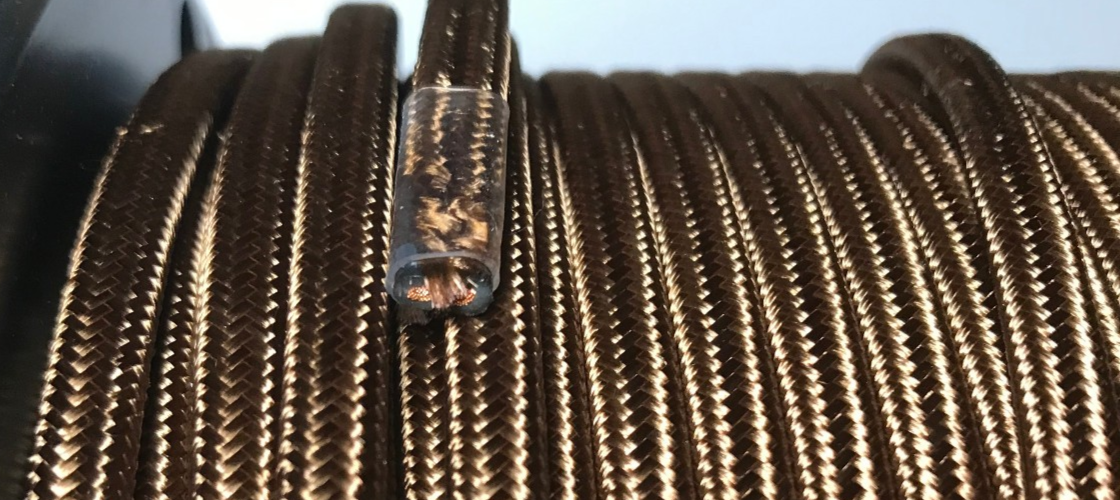 New Brown Rayon Covered Lamp Cord Wire, Parallel (2 Wire), Sold Per Ft. #RC631