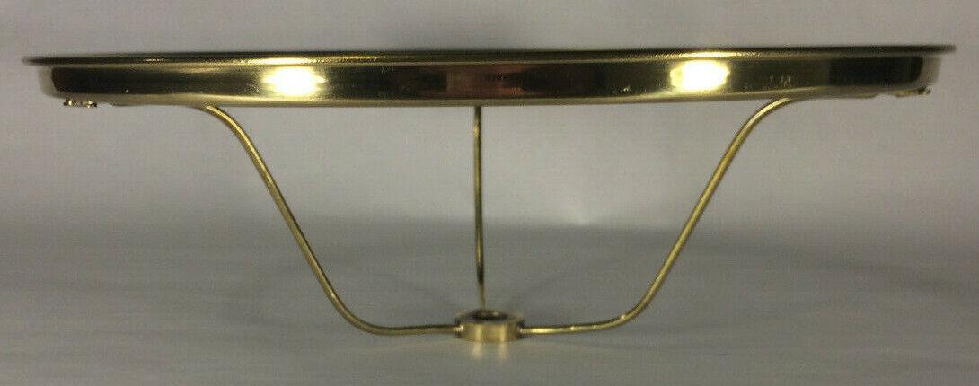 New 10" Fitter Solid Brass Under - socket Shade Ring Holder, 1/8IP, Polished SR742 - Stone Door Lamps
