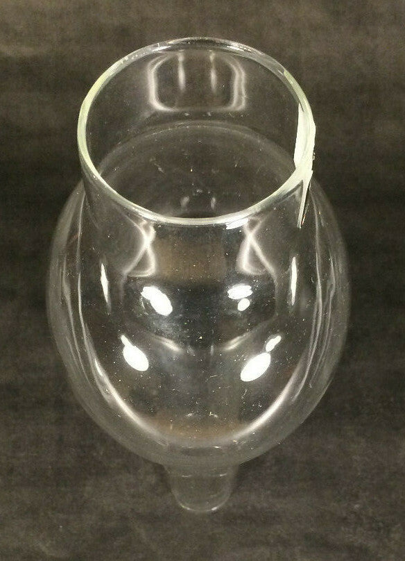New 2 1/8" x 9 1/8" Clear Borosilicate Glass Oil Lamp #0 Bombe Chimney #CH975