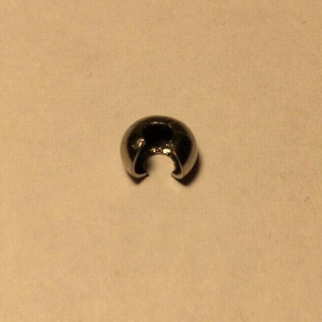 New Brass Ball Pull w/ Nickel Finish For #6 Beaded Pull Chain, 1/4" Dia. #BC604N - Stone Door Lamps