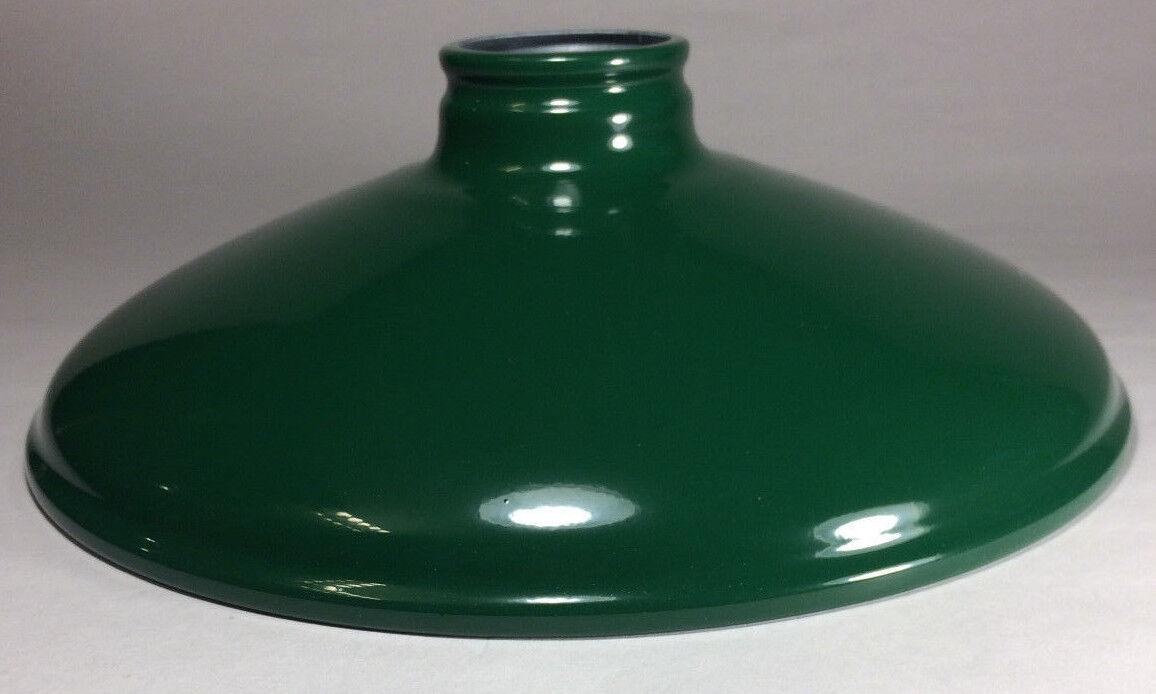 Metal Cone Lamp Light Shade Pendant 2.25 X 10 Green Porcelain Industrial Style - Stone Door Lamps