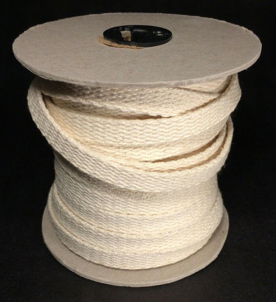 New 1/2" Wide, #0 Size Flat Cotton Oil Lamp Wick, Sold by Yard, USA Made #WI911Y - Stone Door Lamps