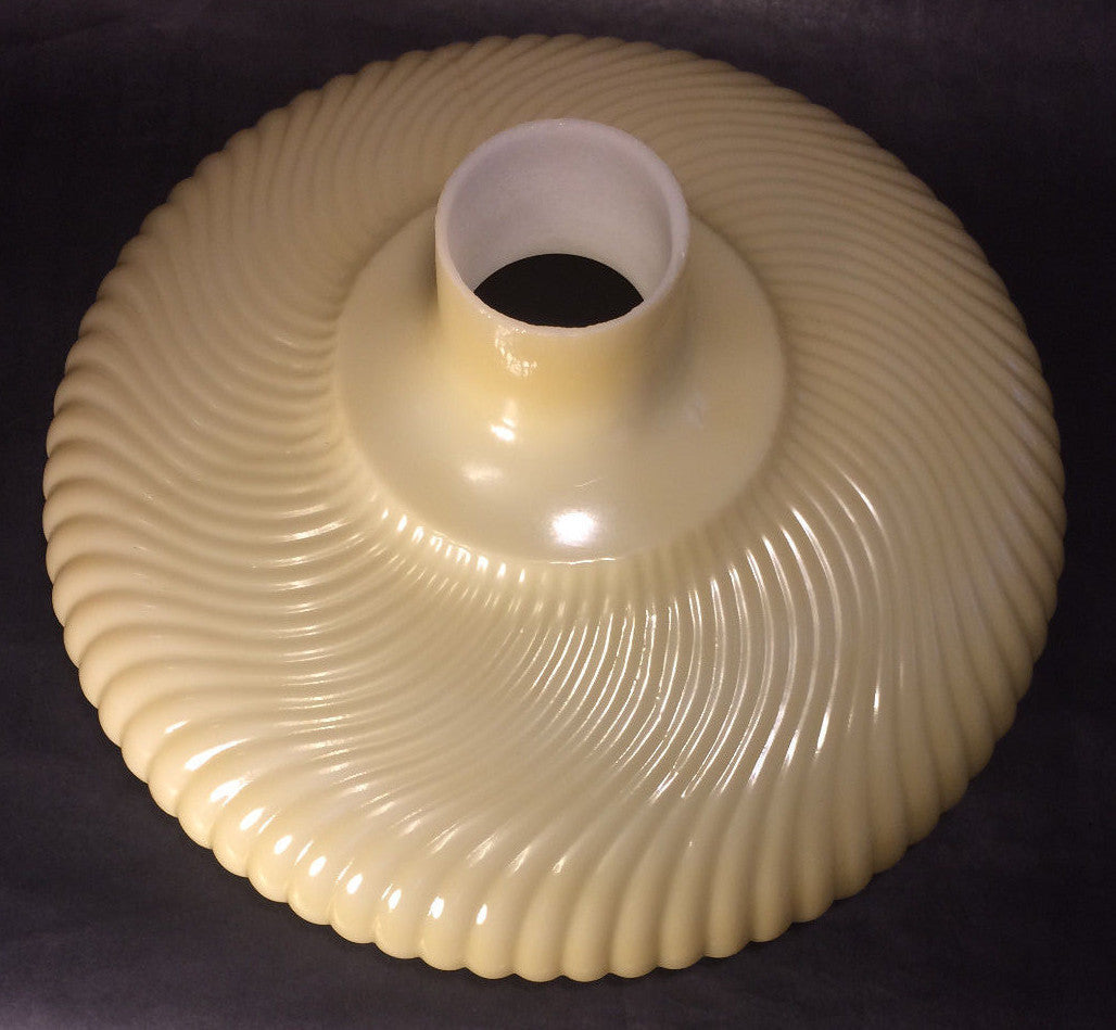 New 14" Antique Style Rib Swirl Nu-Gold Torchiere Lamp Shade Made in USA TS000