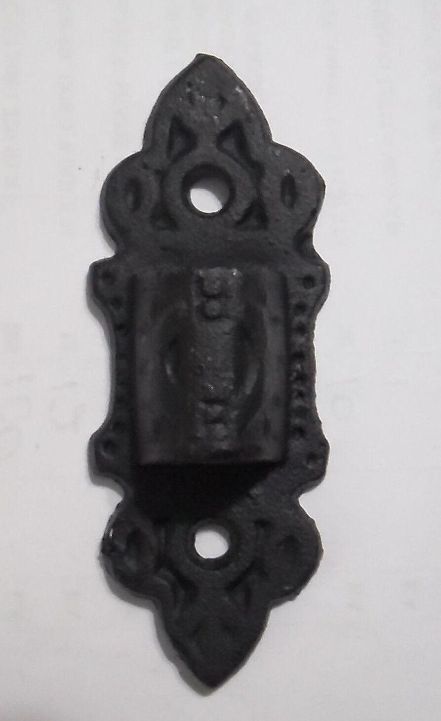 NEW 3 3/8" Long Small Black Cast Iron Wall Bracket Lamp Hinge with screws HIN928 - Stone Door Lamps