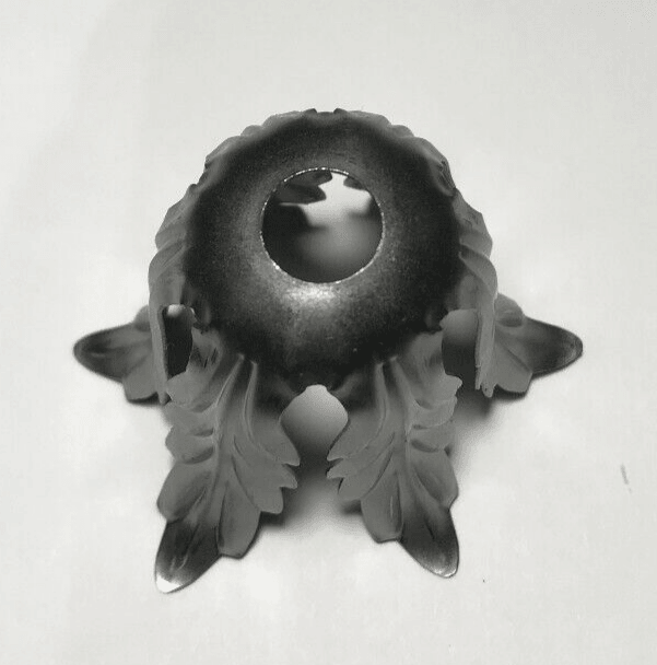 New Stamped Steel Lamp, Chandelier Candle Cup Shade Holder, Husk, 2 1/2" O.D. - Stone Door Lamps