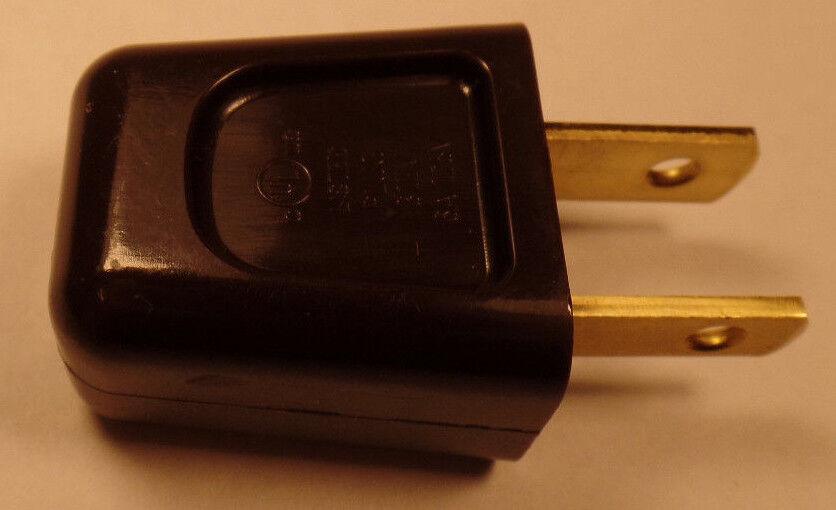 New Brown Quick Connect Lamp Plug For SPT - 1 Cord, Polarized Blades, U.L. #PL560 - Stone Door Lamps