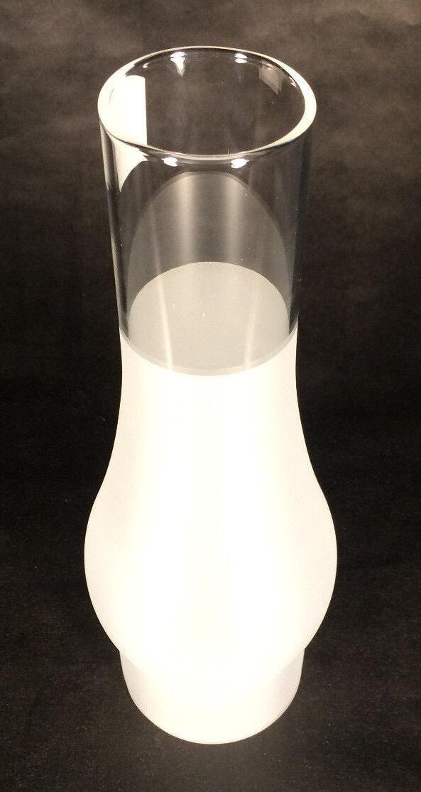 New 3 X 10 Slim Kerosene Oil Lamp Globe Chimney Frosted Glass #CH947 - Stone Door Lamps