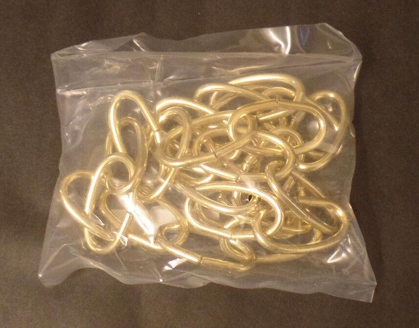 New 3' Brass Plated 8 Gauge Steel Chandelier Fixture Oval Lamp Chain #FC992 - Stone Door Lamps