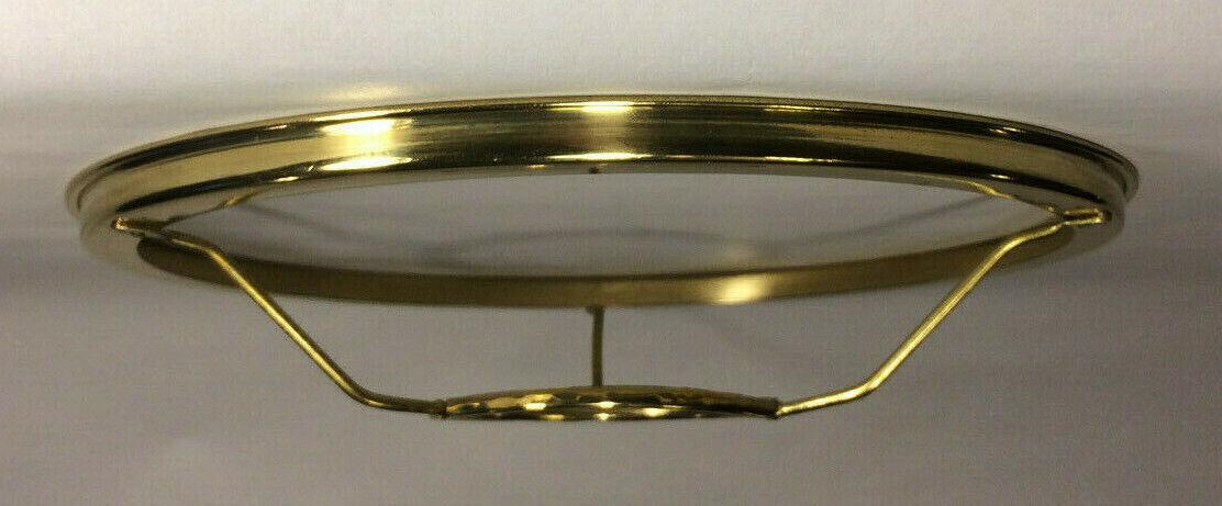New 10" Fitter Solid Brass Shade Ring Holder For Top Gallery of Aladdin Burner - Stone Door Lamps