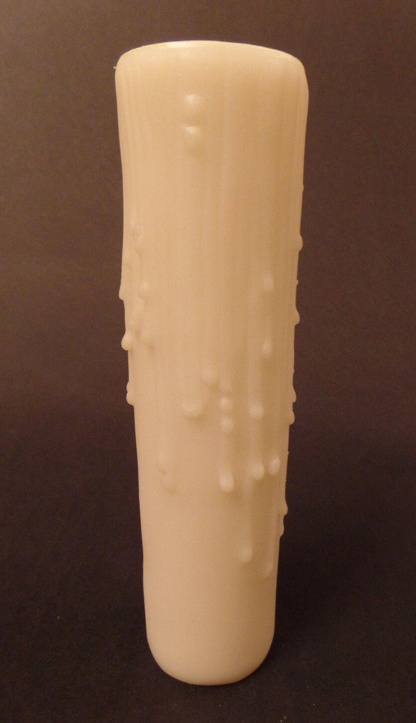 NEW 6" Ivory PolyBeesWax Chandelier Standard Lamp Candle Cover with DRIPS - Stone Door Lamps