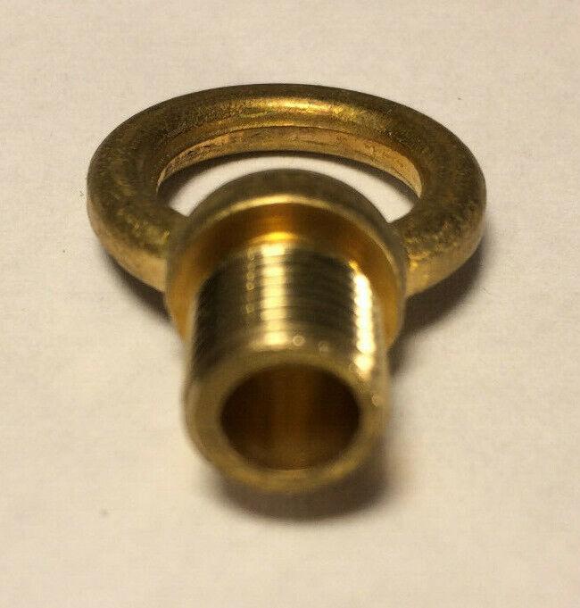New 1" Unfinished Cast Brass Loop Lamp Part With Wire Way, 1/8M Thread #BL939U - Stone Door Lamps