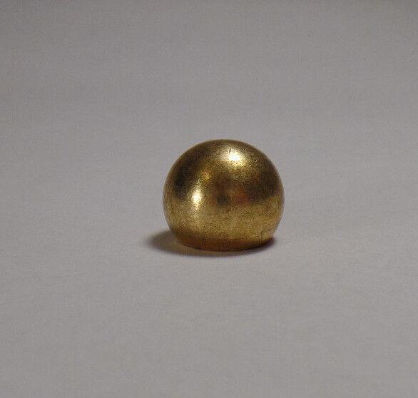 New 5/8" Diameter Brass Ball Finial, Cap, Unfinished Brass, 1/8F Tap #BF005U - Stone Door Lamps