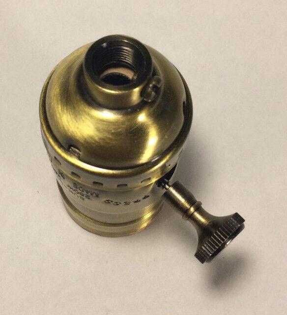 3 - Way Function Antique Solid Brass Industrial Style Turn Knob Lamp Socket SO273A - Stone Door Lamps